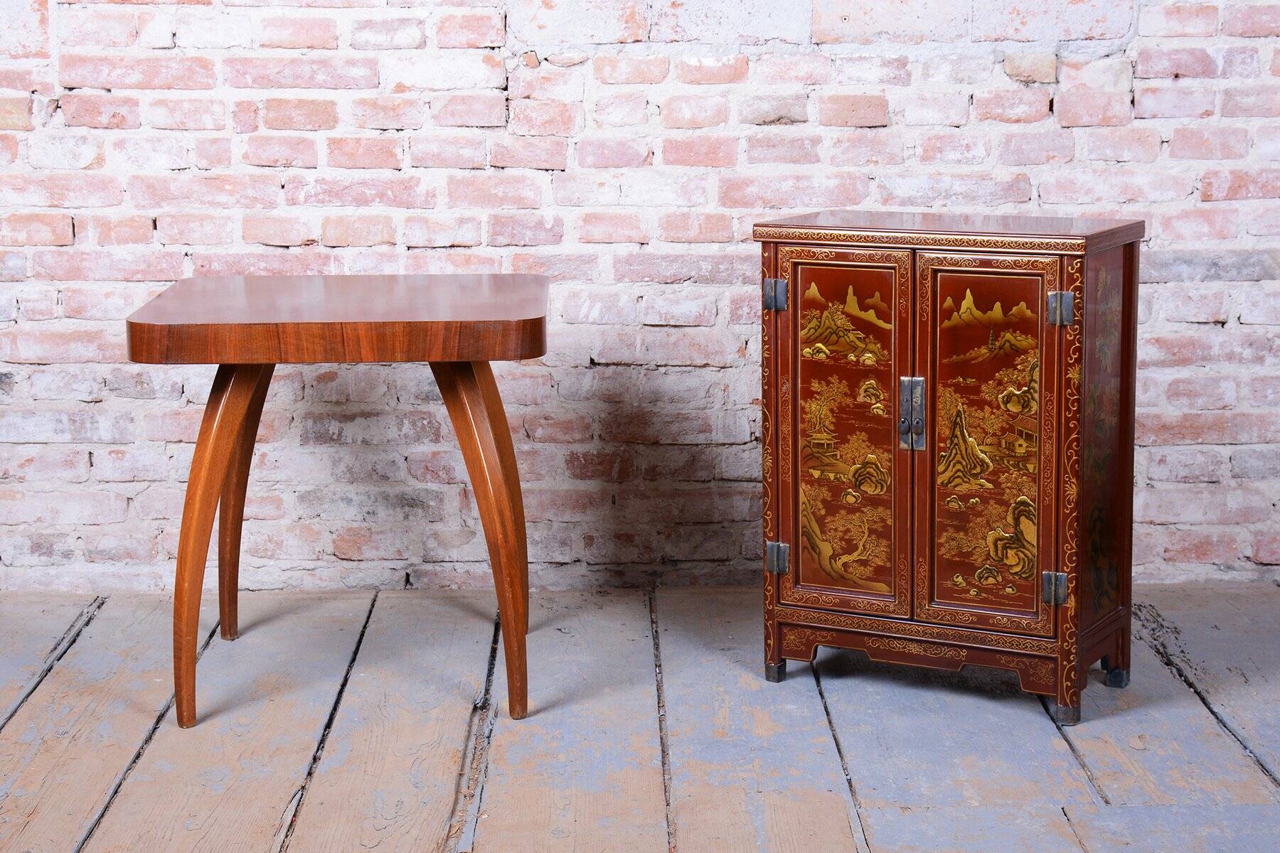 Small Asian-Style Cabinet in Wood, 1850s
