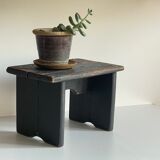 Vintage patinated grey stool