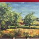 Paysage de campagne, huile sur carton