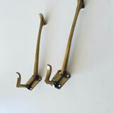 Pair of vintage brass hooks