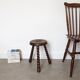 Twisted solid wood stool