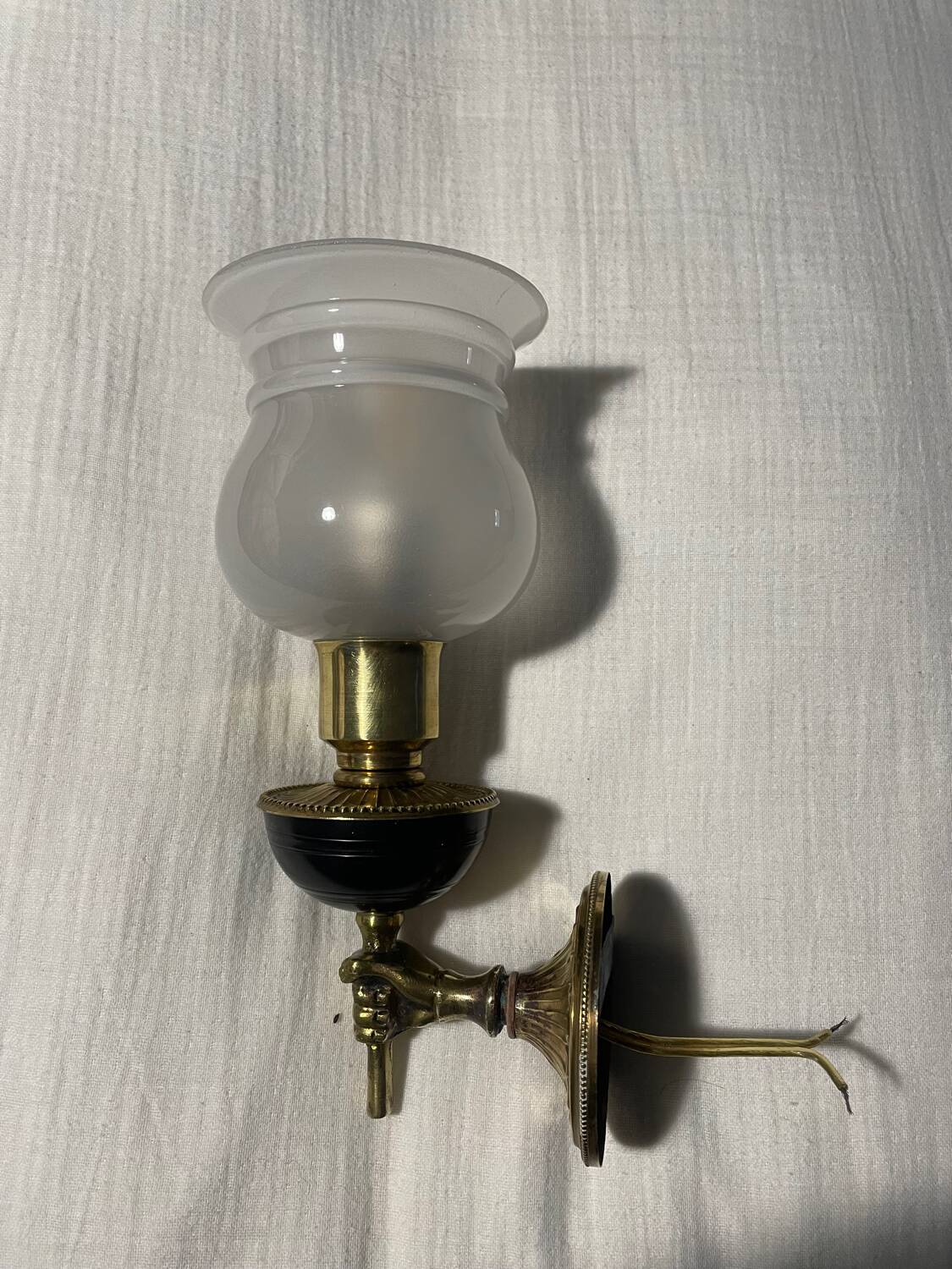 Art deco torchiere wall light