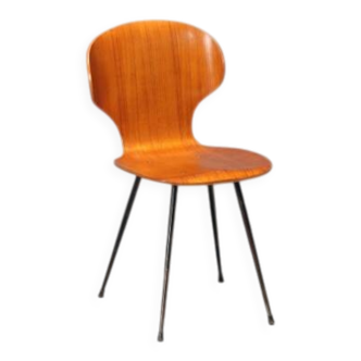 1960s chair in curved plywood