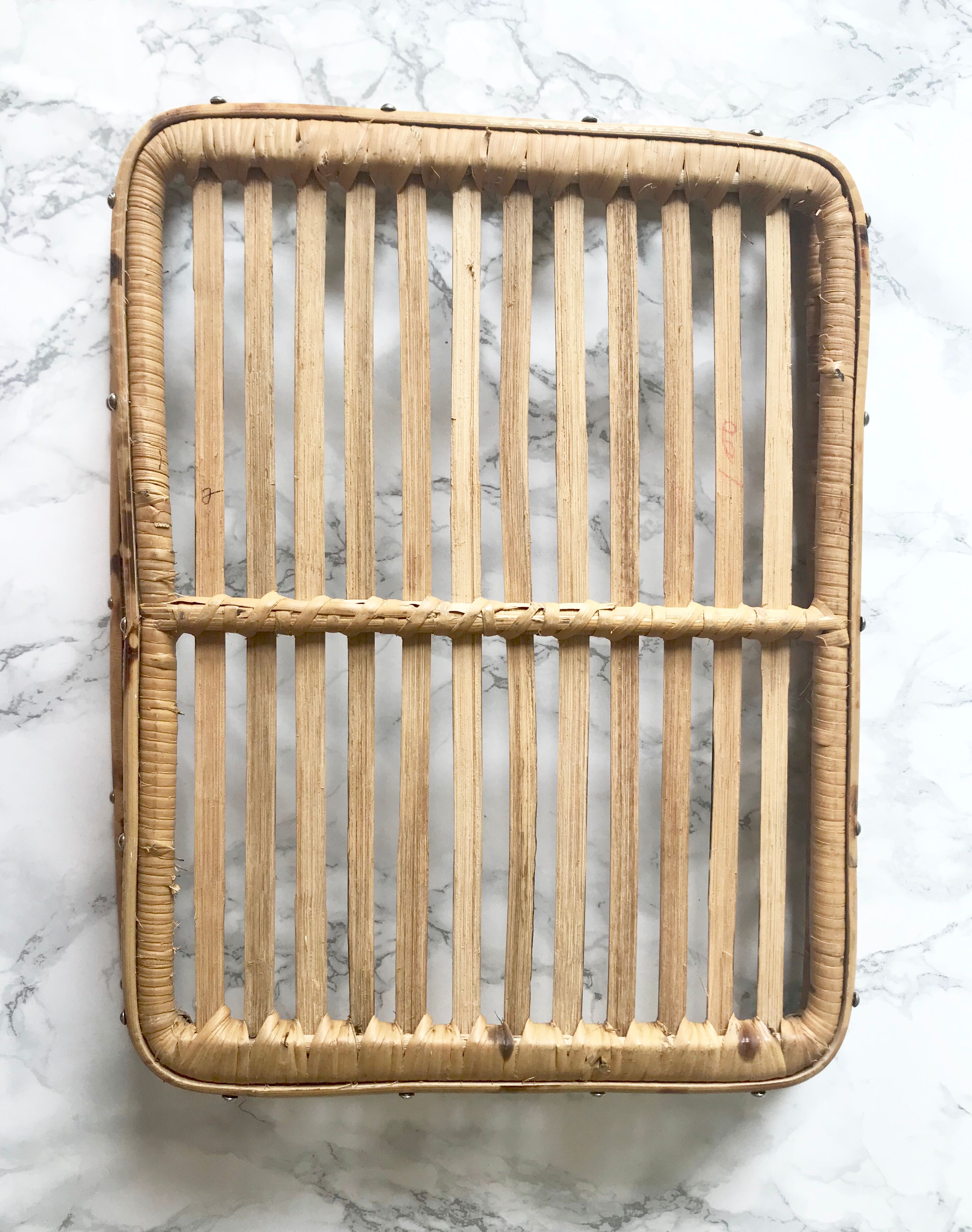 Rattan basket peacock