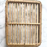 Rattan basket peacock