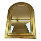 Vintage golden half-moon mirror