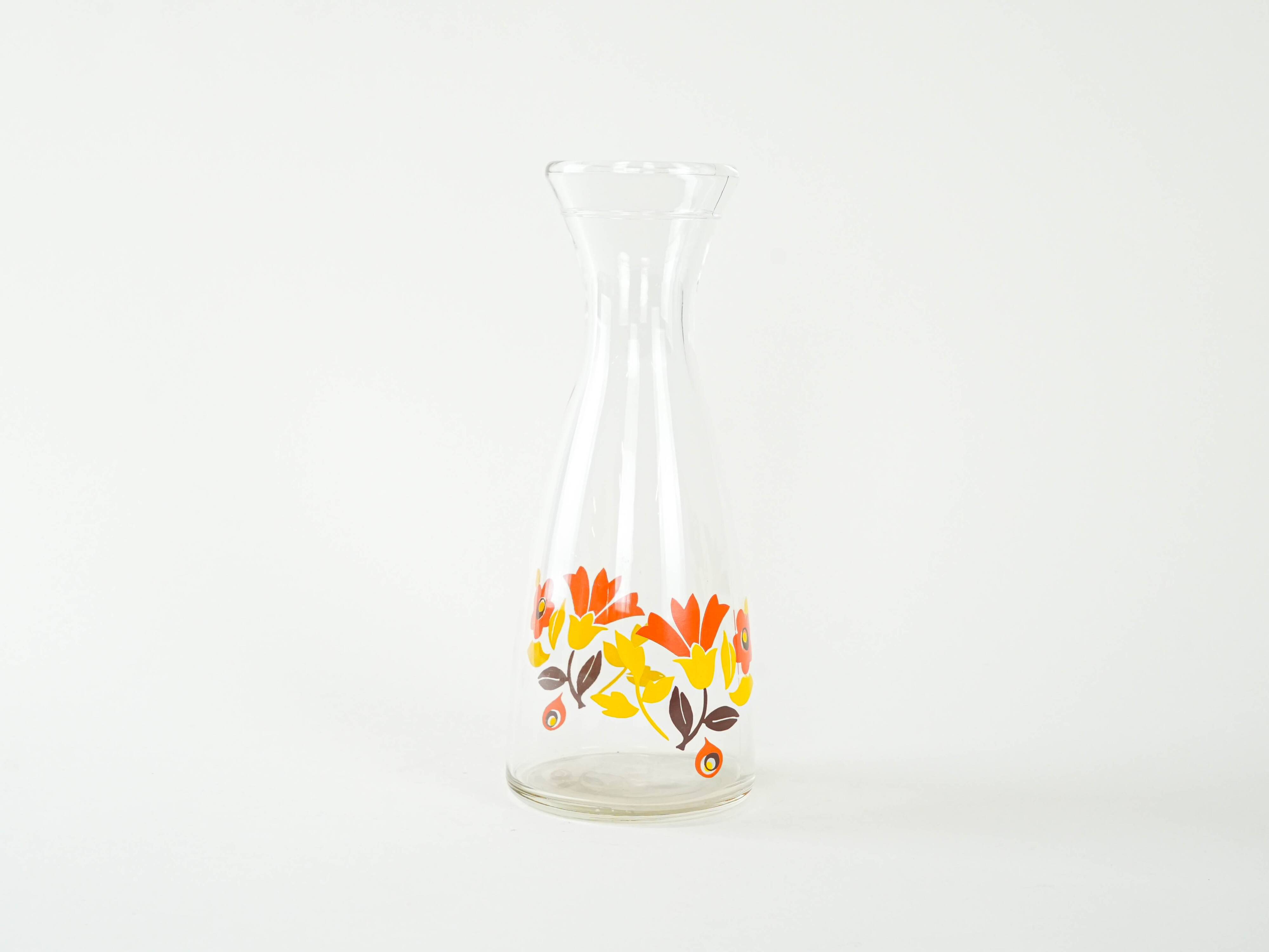 Glass carafe, Italian design, 1970s, production: Italy