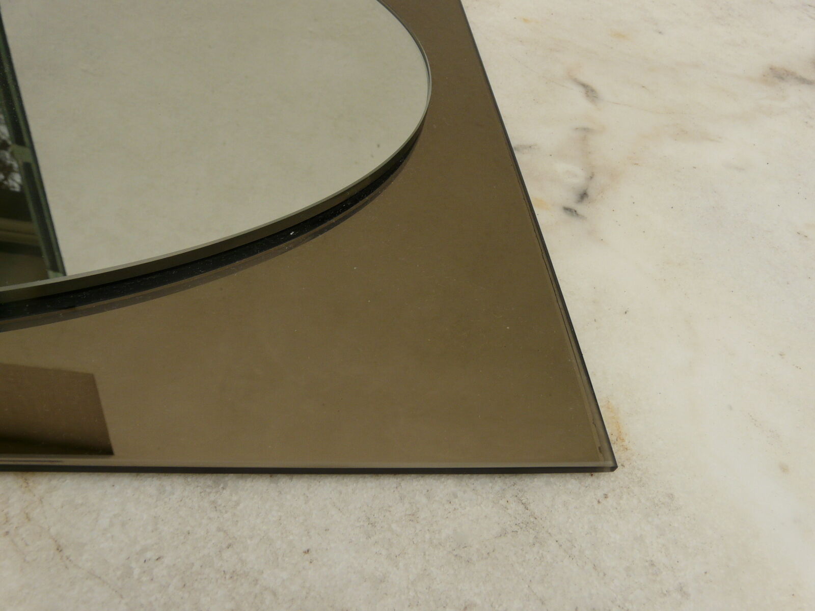 Heavy 2 tone Italian glass mirror