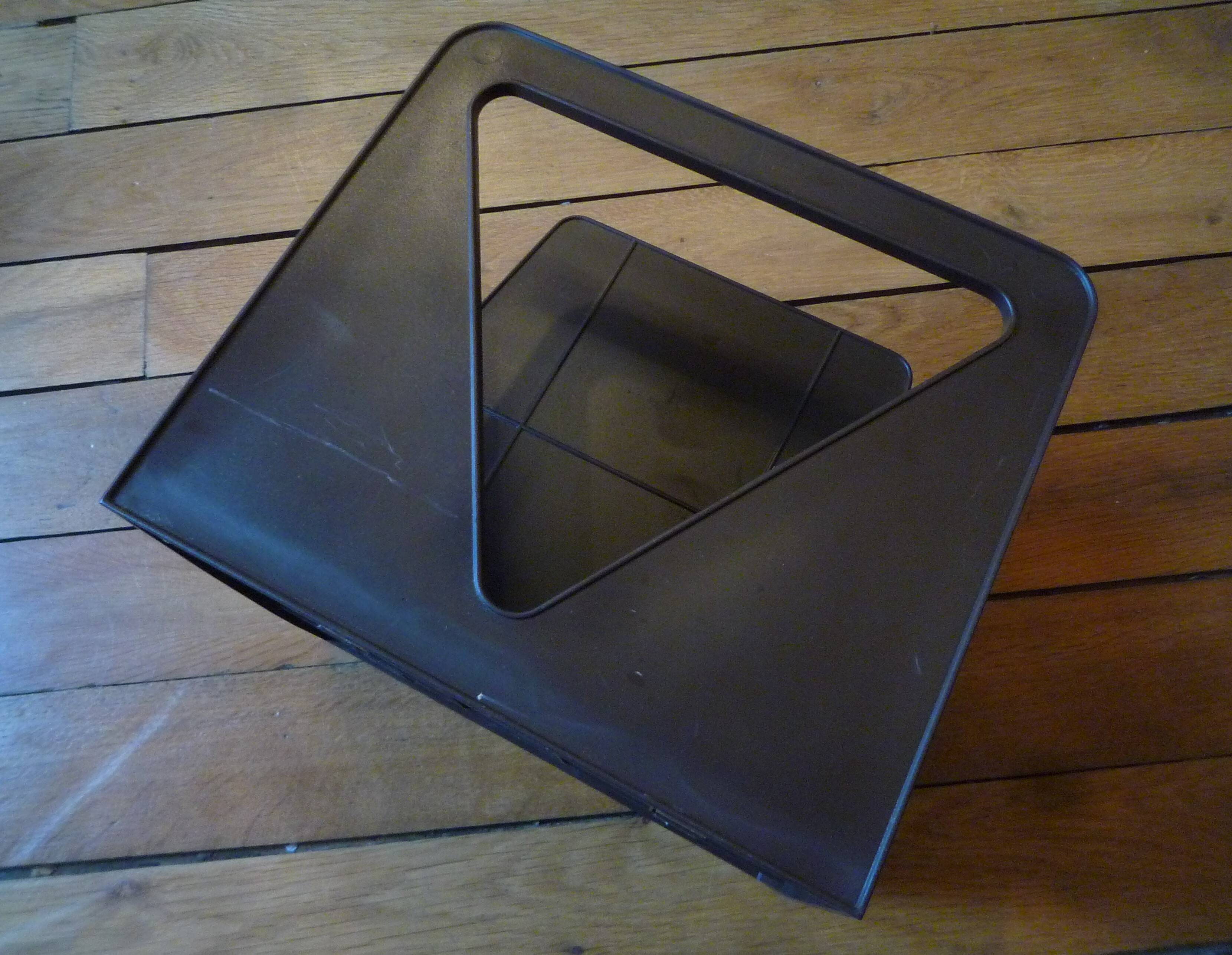 Plastic vinyl record holder, Standy Esselte, vintage 1980s