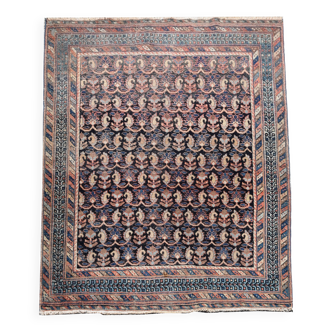 Tapis d'Orient Ancien Iran Afshar : 1,14 X 1,36 Mètres