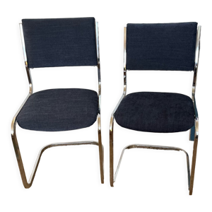 Paire de chaises vintage - bleu