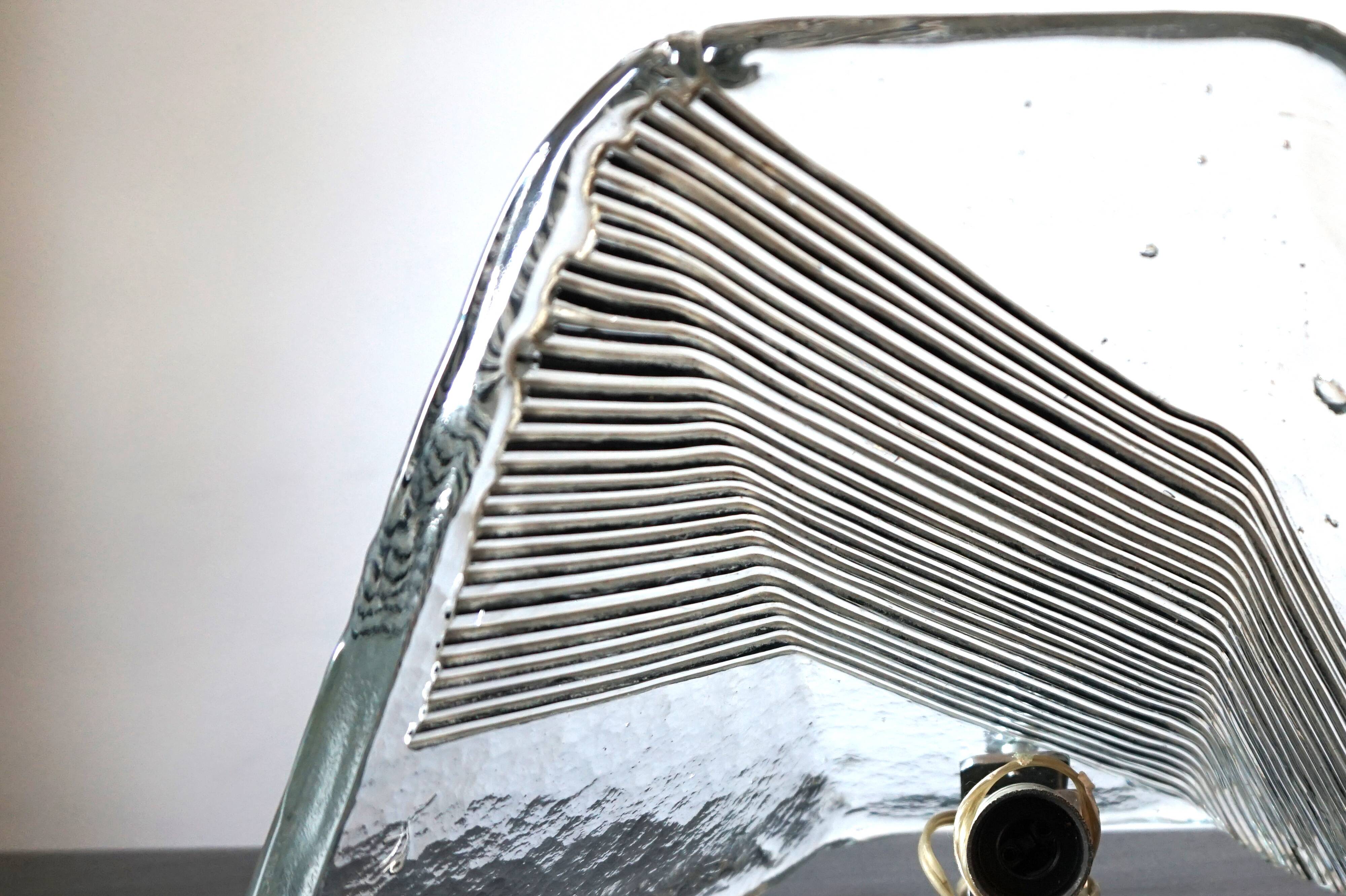 Applique en verre de Murano glacé Vetri, 1970