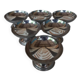 Set of 6 stainless steel ice cream cups