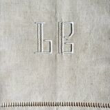 Linen-cotton cloth with Venetian openwork and monogram no. 3, 180 x 312 cm