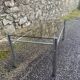 VINTAGE 1970 RECTANGULAR COFFEE TABLE WITH FLAT CHROME TUBULAR LEGS