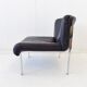 Girsberger Eurochair set of 2 black leather lounge chairs