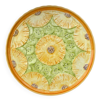 Serving dish with pineapple and kiwi glaze
