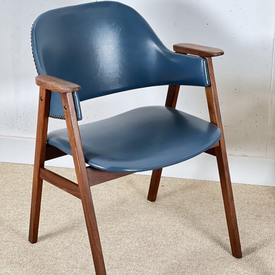 Pair of Danish armchairs with original vinyl