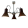 A Space Bordeaux ceiling light with 3 arms, 1970s, Germany