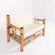 Italian Modern bamboo-wicker bench, 1970's
