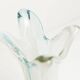 Large Murano vase 1960 transparent white and blue H35.5cm