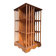 English-style revolving library - Green leather gilded shelf