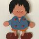 Articulated puppet vintage decoration children's room 60s