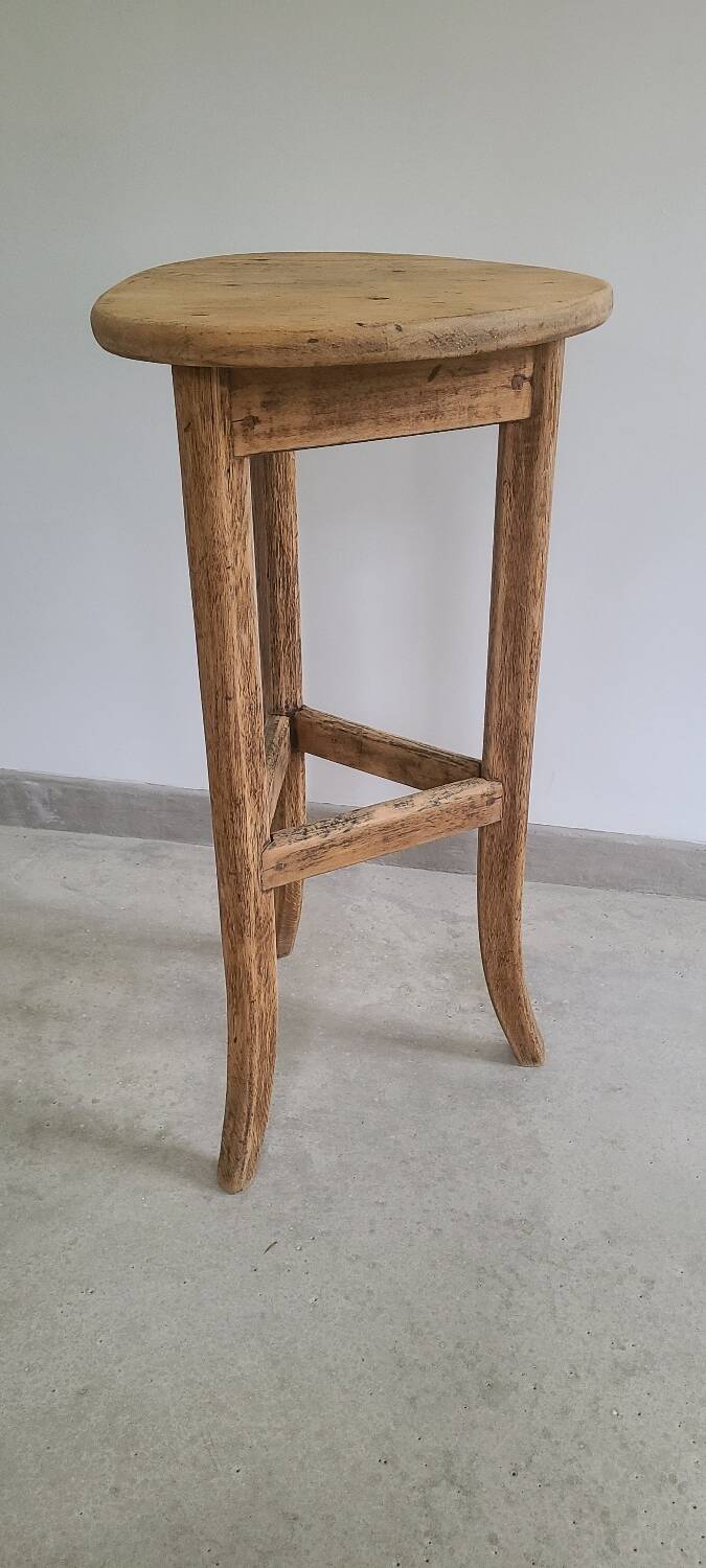 Old solid oak plant stand