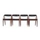Ensemble de quatre chaises en teck, design danois, années 1970, Orte Mobelfabrik