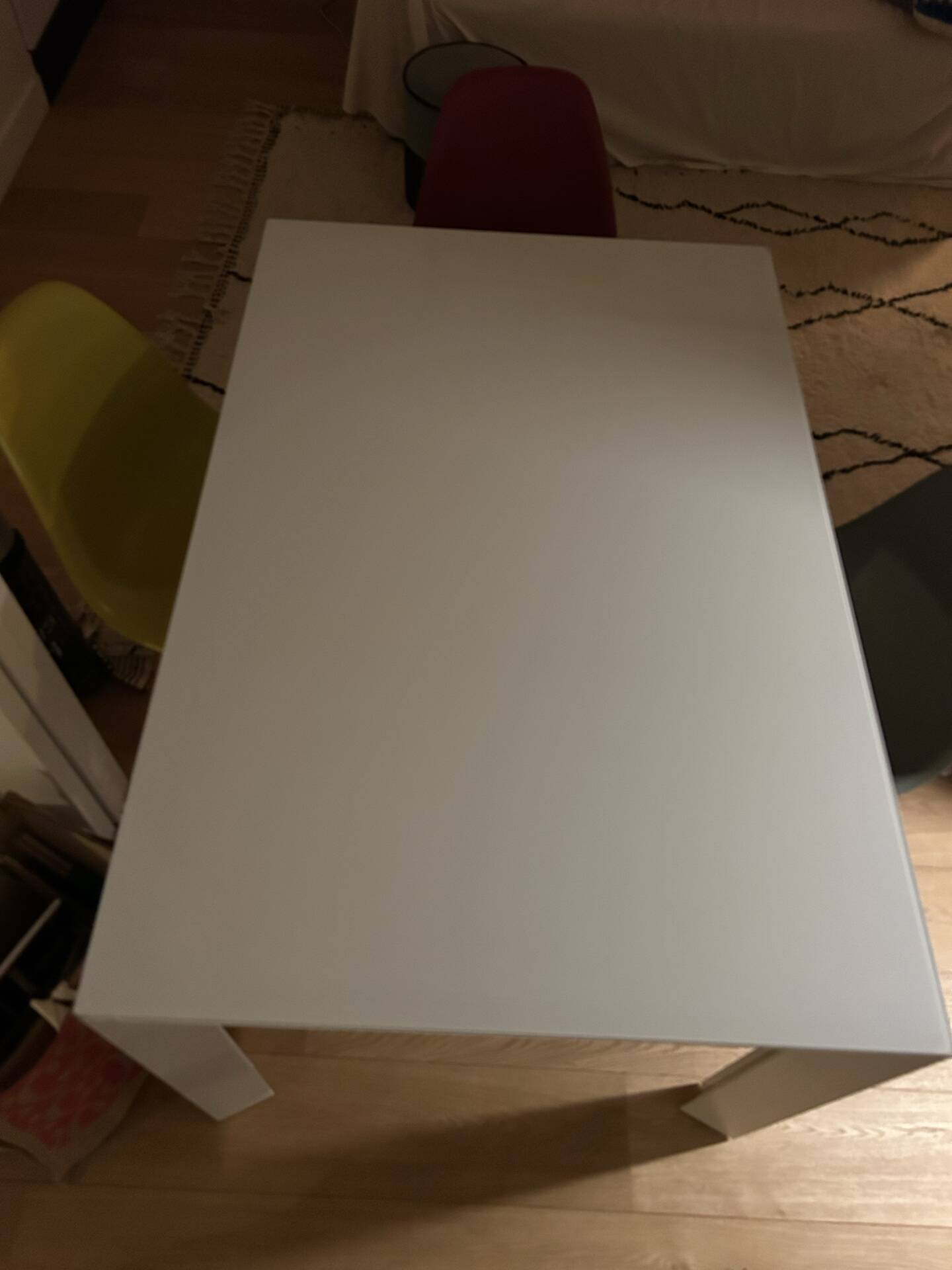 Office design albed nile – white glass – 120x80 cm
