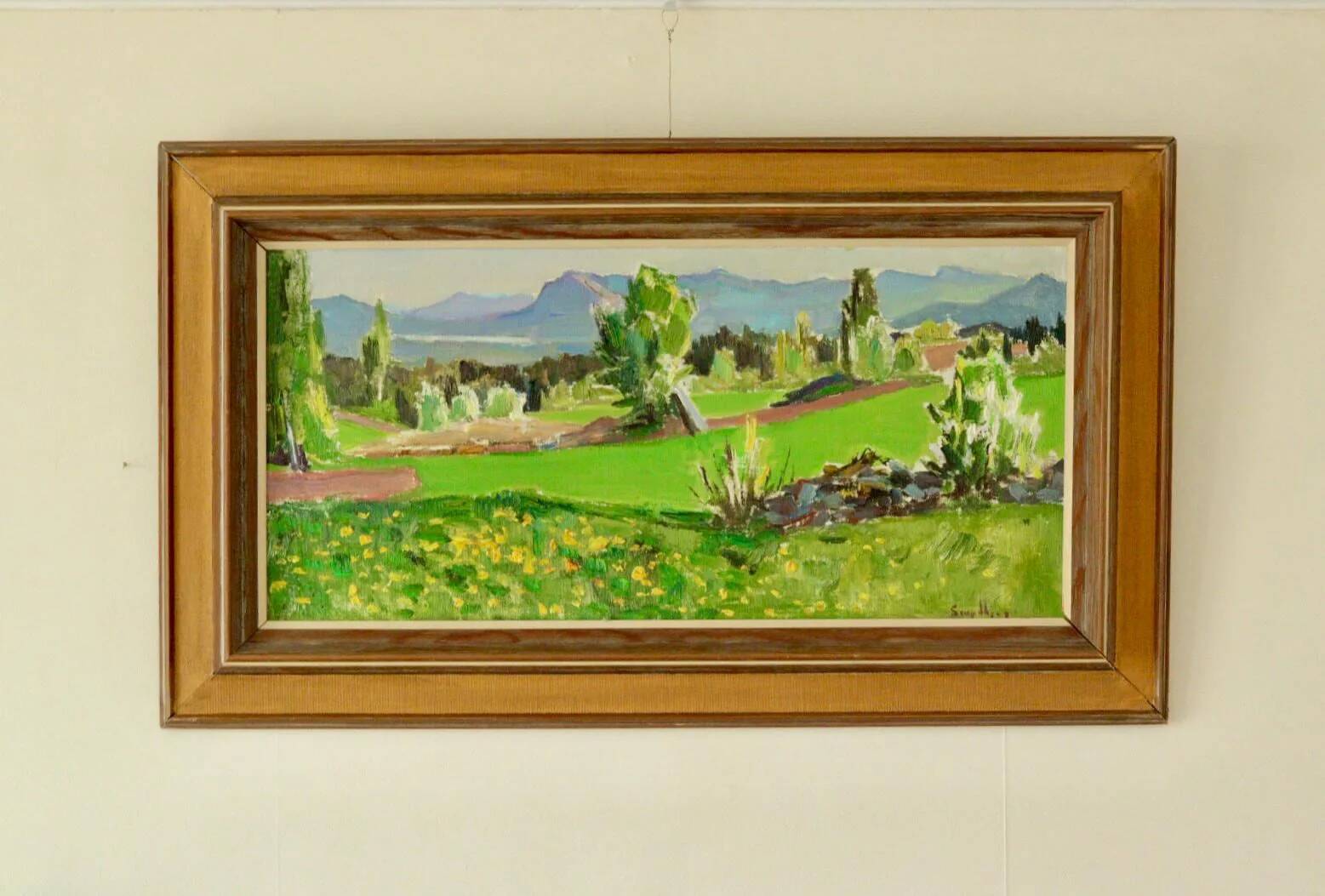 Huile sur panneau suédoise "Solig Försommardag", Fritz Smedberg