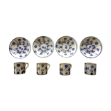 Set of 4 cups of coffee Sarreguemines