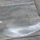 Set of twelve Arcoroc transparent glass fish-shaped dinner plates - vintage.
