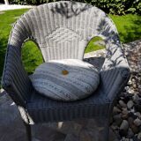 Pair of rattan chairs completely renovated with modern style