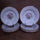 6 floral half porcelain deep plates KIFO Amandinoise