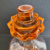 Liquor service in pink moulded glass