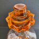 Liquor service in pink moulded glass