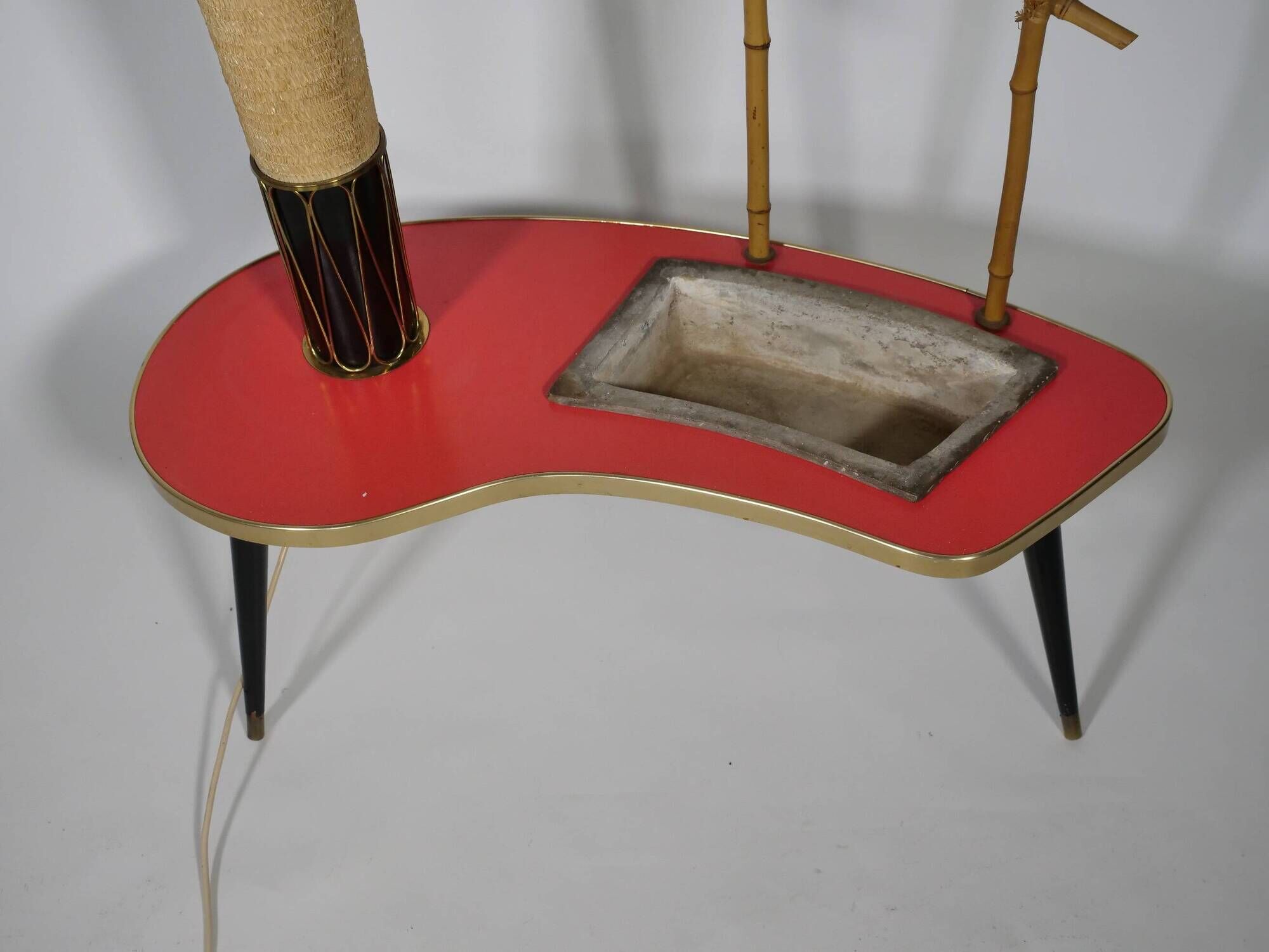 Kidney Table Floor Lamp Mid Century 1960s