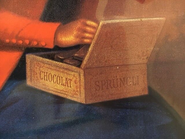 Lindt chocolate metal advertising plate