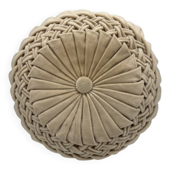 Coussin rond velours vintage