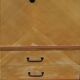 Enfilade of the 50s in oak and mahogany feet compass