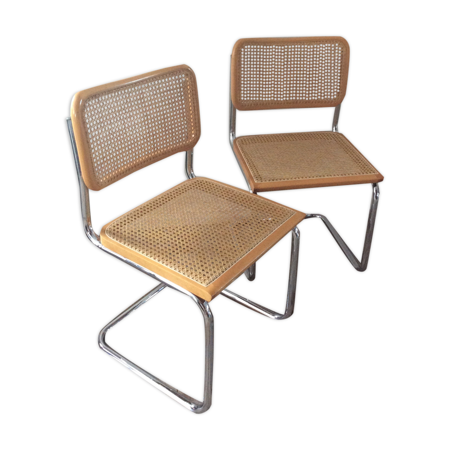 Pair of chairs Marcel Breuer Cesca B32