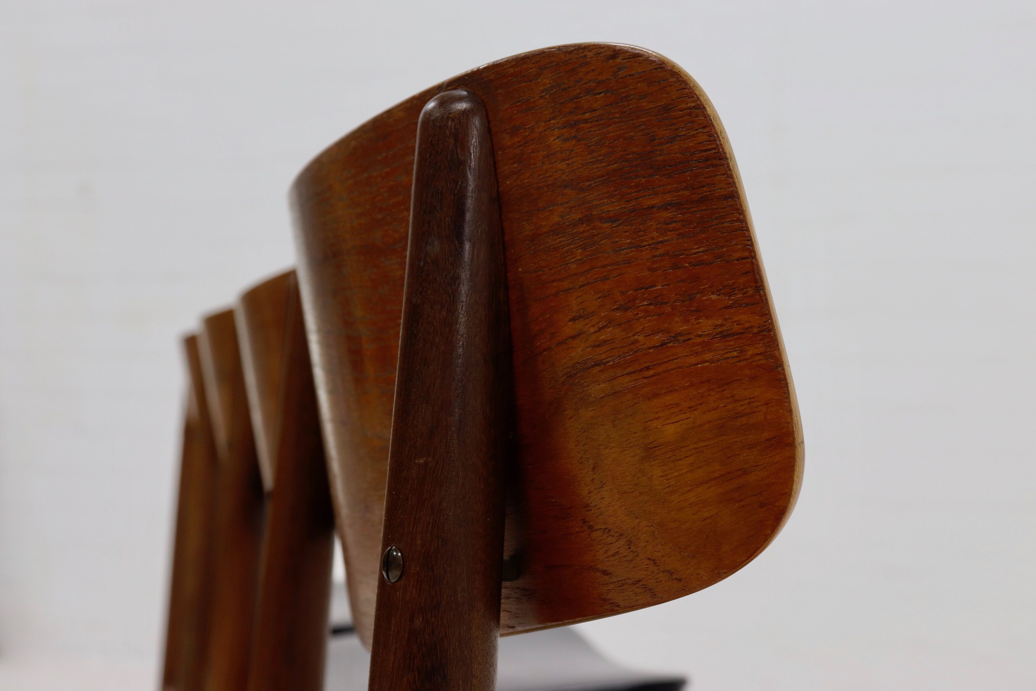 Set of 4 danish design teak and plywood dining chairs 1960s