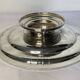 Art Deco silver-plated metal tray on pedestal, circa 1930
