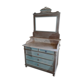 Coiffeuse ancienne restauré avec miroir
