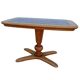 Vintage coffee table made of solid wood and black ceramic from the 1940s/50s.