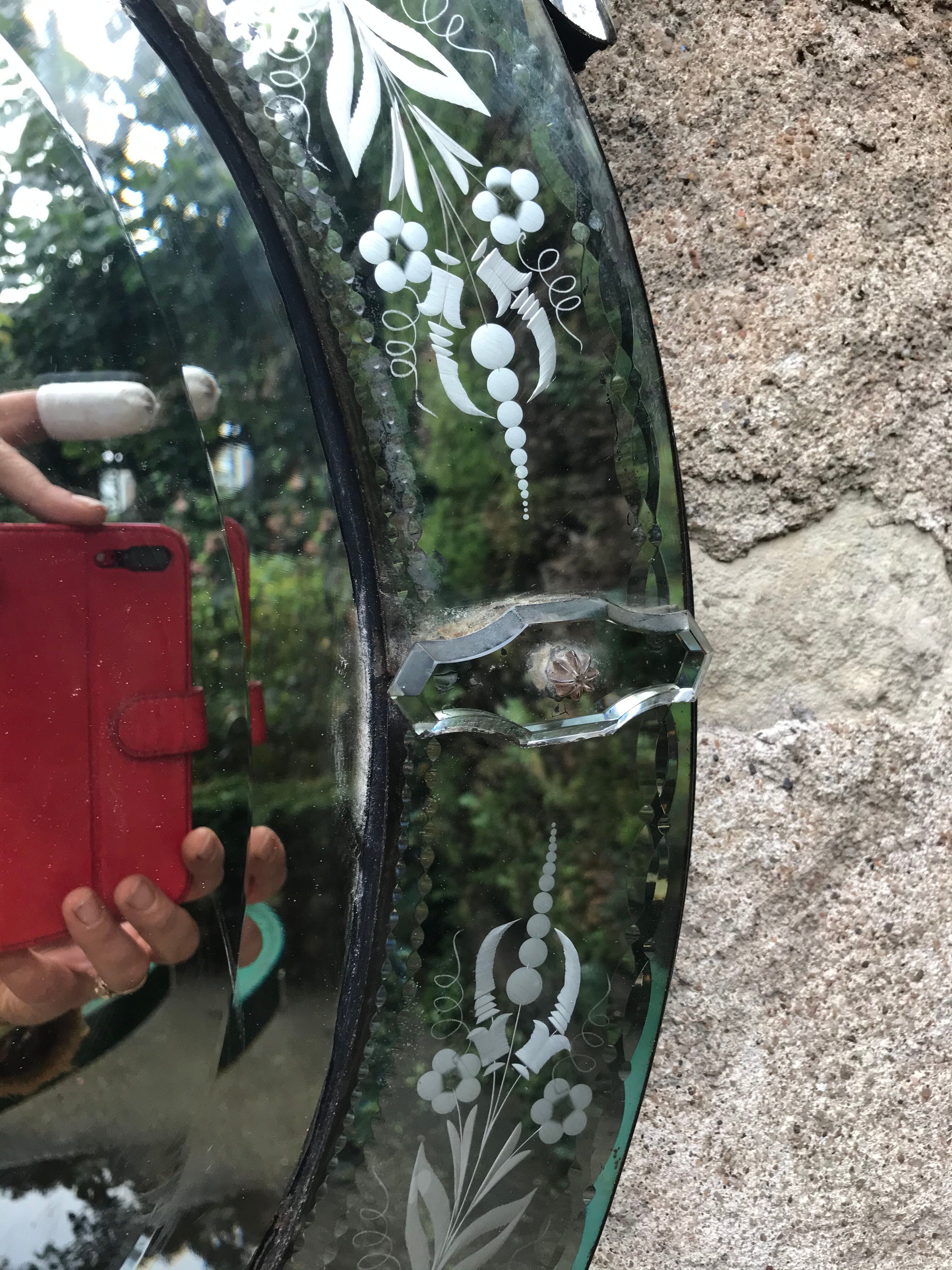 Venetian mirror circa 1900, 79x41 cm