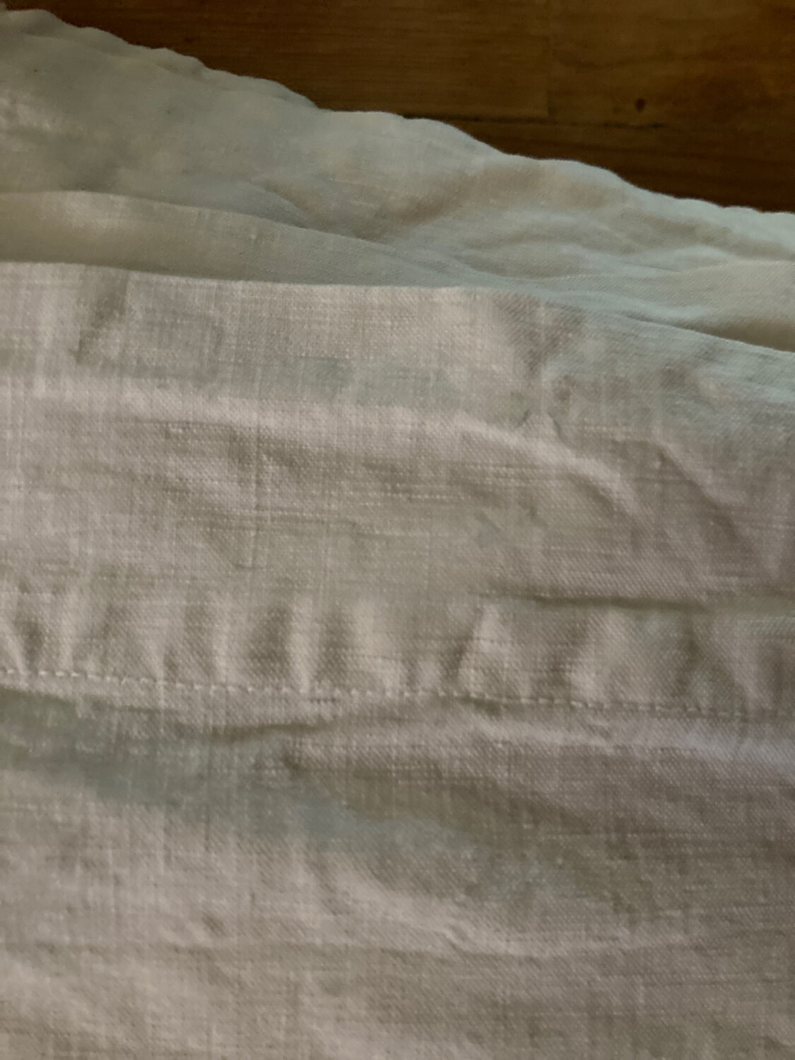 Linen sheet and simple white cotton