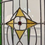 English Colonial Stained Glass Room Divider