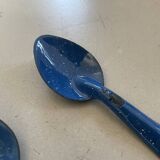 Set of 5 enameled metal spoons
